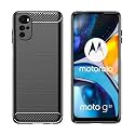 COVERBLACK Silicon Matte Rubber Hybrid A_rmor Case Back Cover Compatible for Motorola Moto G22 4G - Black