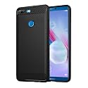 COVERBLACK Silicon Matte Rubber Hybrid A_rmor Case Back Cover Compatible for Huawei Honor 9 Lite - Black