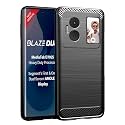 COVERBLACK Silicon Matte Rubber Hybrid A_rmor Case Back Cover Compatible for Lava LXX515 / Blaze Duo 5G - Black