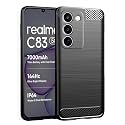COVERBLACK Silicon Matte Rubber Hybrid A_rmor Case Back Cover Compatible for Realme RMX5256 / C83 5G - Black