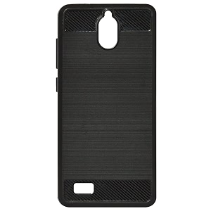 coverblack silicone hybrid case back cover for jiofi jio phone next - black