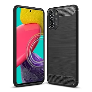 coverblack silicone hybrid matte rubber case back cover for motorola g52 - black