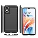 COVERBLACK Silicone Hybrid Matte Rubber Case Back Cover for Oppo A59 5G - Black