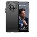 COVERBLACK Silicone Hybrid Matte Rubber Case Back Cover for Realme 12 Pro+ 5G - Black
