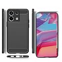 COVERBLACK Silicone Hybrid Matte Rubber Case Back Cover for REDMI Note 13 5G - Black