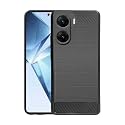 COVERBLACK Silicone Hybrid Rubber Case Back Cover for Vivo V29e 5G - Black