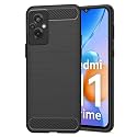 COVERBLACK Silicone Hybrid Rubber Case Back Cover for REDMI 11 Prime 4G - Black