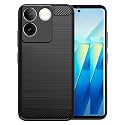 COVERBLACK Silicone Hybrid Rubber Case Back Cover for IQOO Z7 Pro 5G - Black