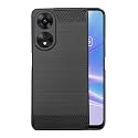 COVERBLACK Silicone Hybrid Rubber Case Back Cover for Oppo A78 5G (6.56 INCH) - Black