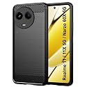 COVERBLACK Silicone Hybrid Rubber Case Back Cover for Realme 11 5G - Black