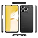 COVERBLACK Silicone Hybrid Rubber Case Back Cover for Realme C51 - Black