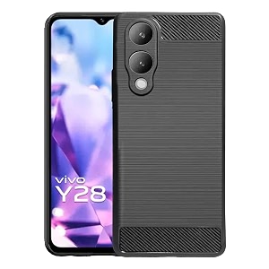 coverblack silicone matte rubber hybrid case back cover for vivo v2310  y17s 4g - black