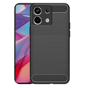 coverblack silicone matte rubber hybrid case back cover for mi poco x6 5g - black