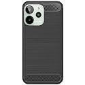COVERBLACK Silicone Matte Rubber Hybrid Case Back Cover for Lava Yuva 2Pro - Black