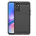 COVERBLACK Silicone Matte Rubber Hybrid Case Back Cover for Samsung Galaxy A15 5G 2024 - Black