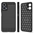 COVERBLACK Silicone Matte Rubber Hybrid Case Back Cover for Motorola Moto G24 Power - Black