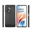 COVERBLACK Silicone Matte Rubber Hybrid Case Back Cover for Oppo CPH2553 / Oppo_A79 5G - Black