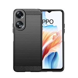 coverblack silicone rubber hybrid case back cover for oppo cph2495  a78 5g 656 - black