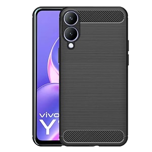 coverblack silicone rubber hybrid case back cover for vivo v2310  vivo_y17s - black