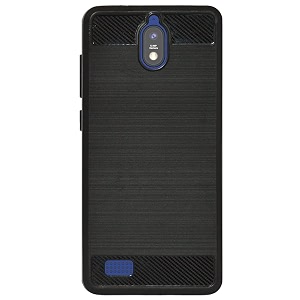coverblack silicone rubber hybrid case back cover for jiofi jio next phone - black