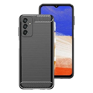 coverblack silicone rubber hybrid case back cover for samsung a25 5g - sm-a256e - black