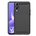COVERBLACK Silicone Rubber Hybrid Case Back Cover for Vivo V2310 / Vivo_Y17s - Black