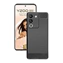 COVERBLACK Silicone Rubber Hybrid Case Back Cover for Vivo V2307 / VIVO_Y200 5G - Black