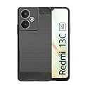 COVERBLACK Silicone Rubber Hybrid Case Back Cover for Mi REDMI 13c 5G - Black