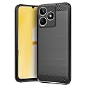 COVERBLACK Silicone Rubber Hybrid Case Back Cover for Realme RMX3830 / Realme_C51 - Black