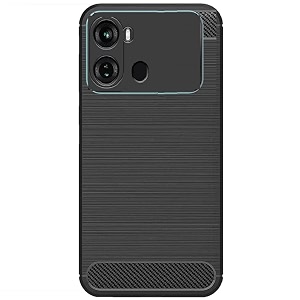 coverblack silicone rubber hybrid case case back cover for itel p662l  itel_ p40 - black