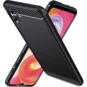coverblack silicone rubber hybrid case case back cover for samsung m13 5g -sm-m136b - black