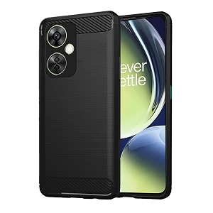 coverblack silicone rubber hybrid case case back cover for oneplus cph2467  nord ce3 lite - black