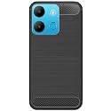 COVERBLACK Silicone Rubber Hybrid Case Case Back Cover for Infinix Smart_7 - Black