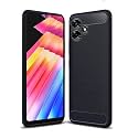 COVERBLACK Silicone Rubber Hybrid Case Case Back Cover for Infinix X669C / HOT 30i - Black