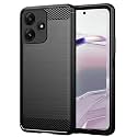 COVERBLACK Silicone Rubber Hybrid Case Case Back Cover for Mi REDMI 12 5G - Black