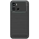 COVERBLACK Silicone Rubber Hybrid Case Case Back Cover for ITEL P662L / Itel_ P40 - Black