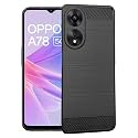 COVERBLACK Silicone Rubber Hybrid Case Case Back Cover for Oppo CPH2495 / Oppo_A78 5G - Black