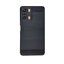 COVERBLACK Silicone Rubber Hybrid Case Case Back Cover for Infinix X6815B / Zero 5G 2021 - Black
