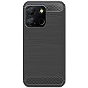 COVERBLACK Silicone Rubber Hybrid Case Case Back Cover for itel A662L / itel A60 / A60s - Black