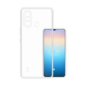 COVERBLACK Transparent Rubber Back Cover for Itel