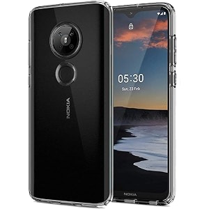 COVERBLACK Transparent Rubber Back Cover for Nokia