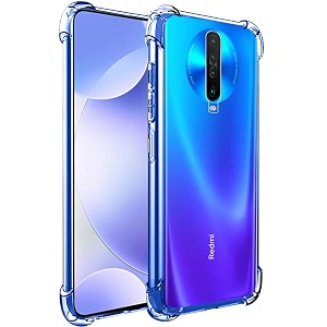 COVERBLACK Transparent Rubber Back Cover for Poco