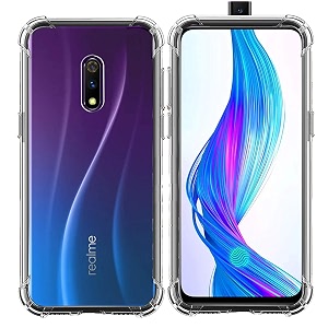 COVERBLACK Transparent Rubber Back Cover for Realme