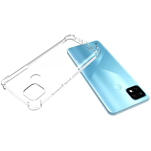 COVERBLACK Transparent Rubber Back Cover for Realme