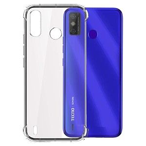 COVERBLACK Transparent Rubber Back Cover for Tecno