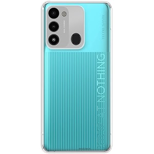 COVERBLACK Transparent Rubber Back Cover for Tecno