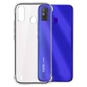 COVERBLACK Transparent Rubber Back Cover for Tecno