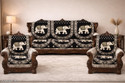 COVERLUXE Cotton 311 Seater Sofa Printed Cover