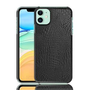 coverly for apple iphone 12 back cover  flexible crocodile pu leather  full camera protection  raised edges  super soft-touch feel hard case  protective cover  leather case for apple iphone 12