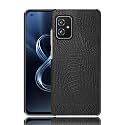 COVERLY for Asus Zenfone 8 Back Cover | Flexible Crocodile Pu Leather | Full Camera Protection | Raised Edges | Super Soft-Touch Feel Hard Case | Protective Cover | Leather Case for Zenfone 8 ZS590KS